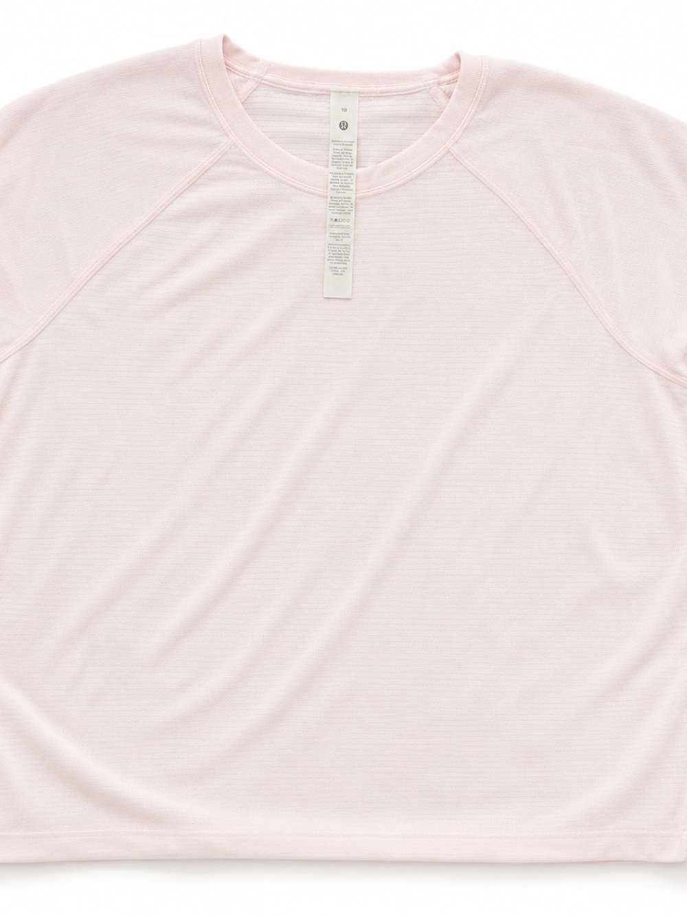 lululemon athletica Pale Pink Textured Crewneck Top